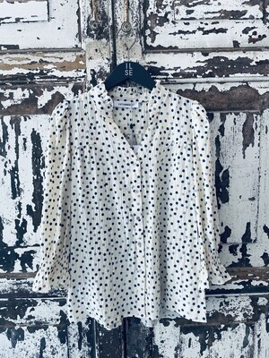 Co'couture Dot s/s Blouse Blauw 95682