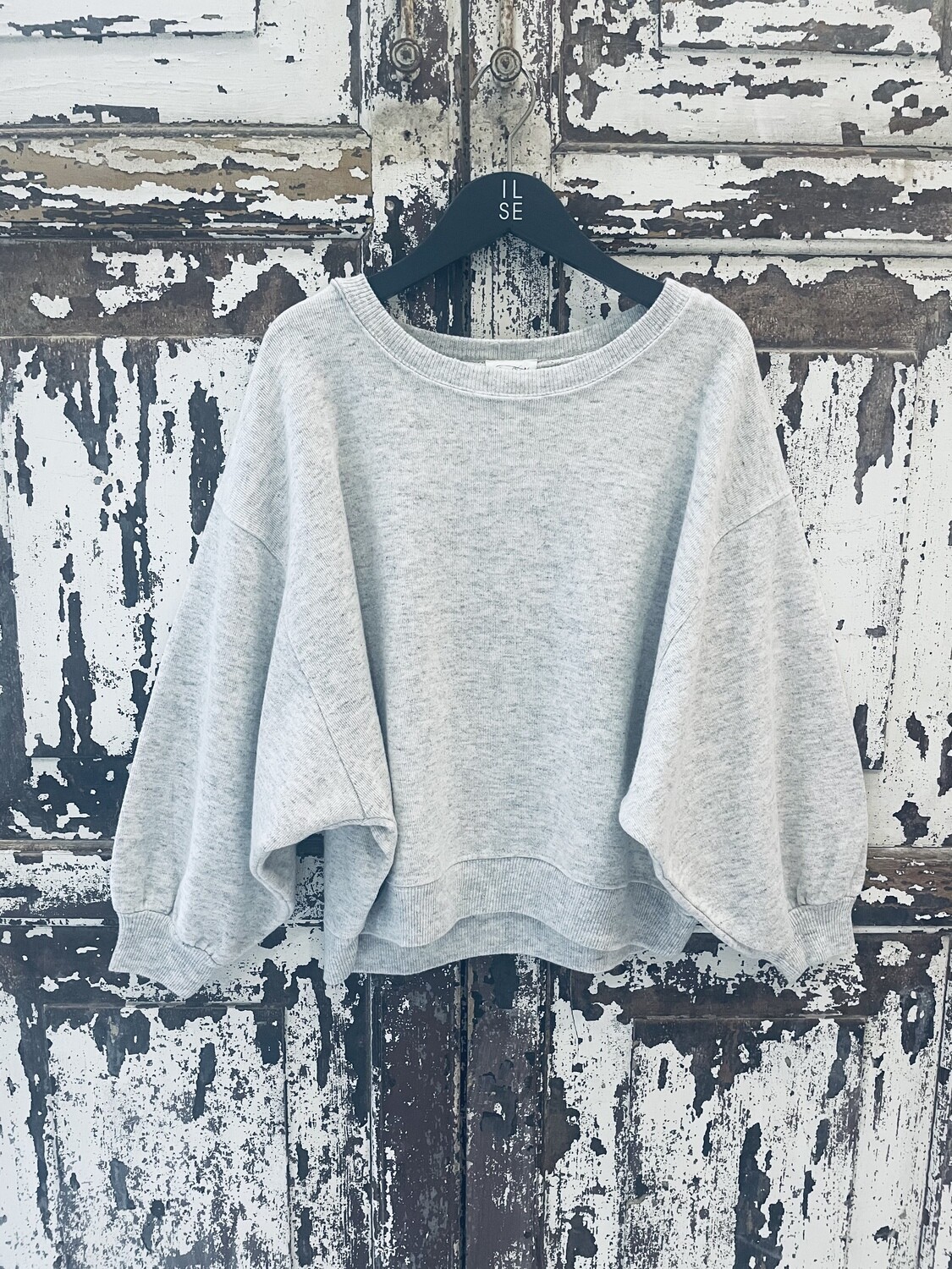 American Vintage Sweater grijs LYA03AH22