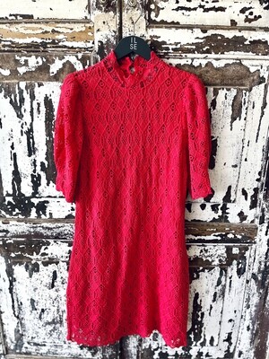Dante 6 D6Marley lace Dress rood 231131