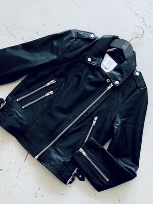 Co'couture Phoebe Leather Biker Jacket zwart 30072