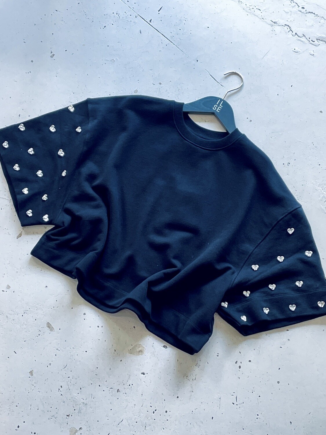 Essentiel Antwerp Etui embroidered Sweatshirt zwart ETUI