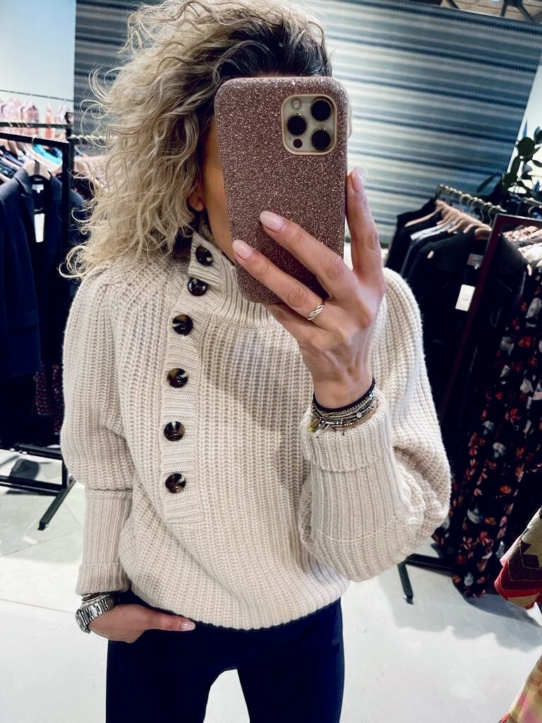 Dea Kudibal MIANNA RWS Pullover with buttons offwhite 1740723