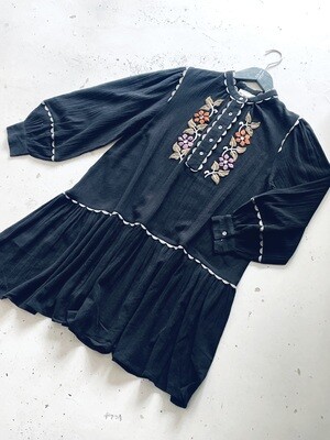 Antik Batik Mini Dress zwart MATHILDA