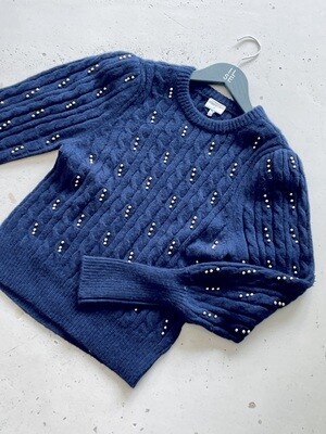 Dante 6 Ostin fancy beads Sweater blauw 233407