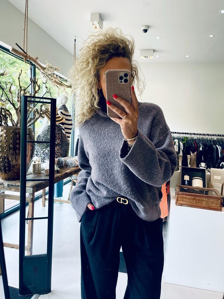 Samsoe Samsoe MANDIE Turtleneck 14464 grijs F23300028