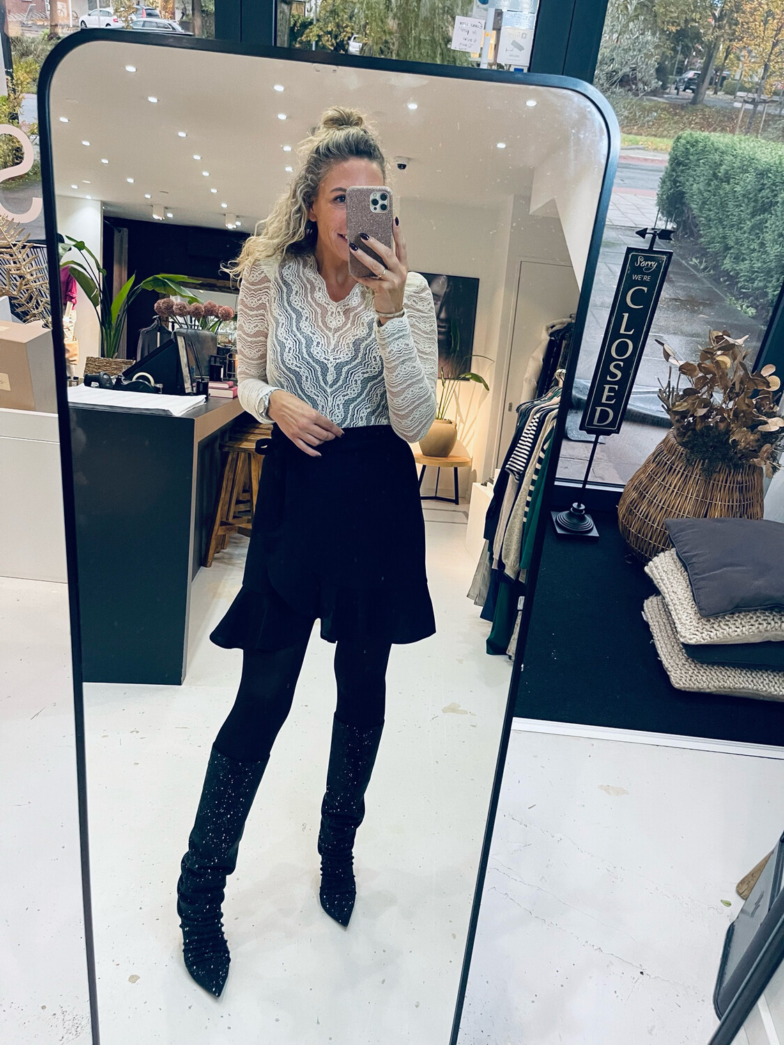 Co&#39;couture Emmy Skirt zwart 34055