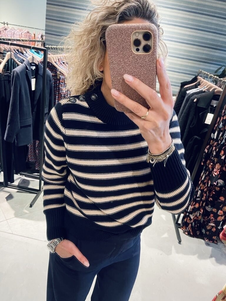 Dea Kudibal ANINIE Pullover with buttons blauw 1680723