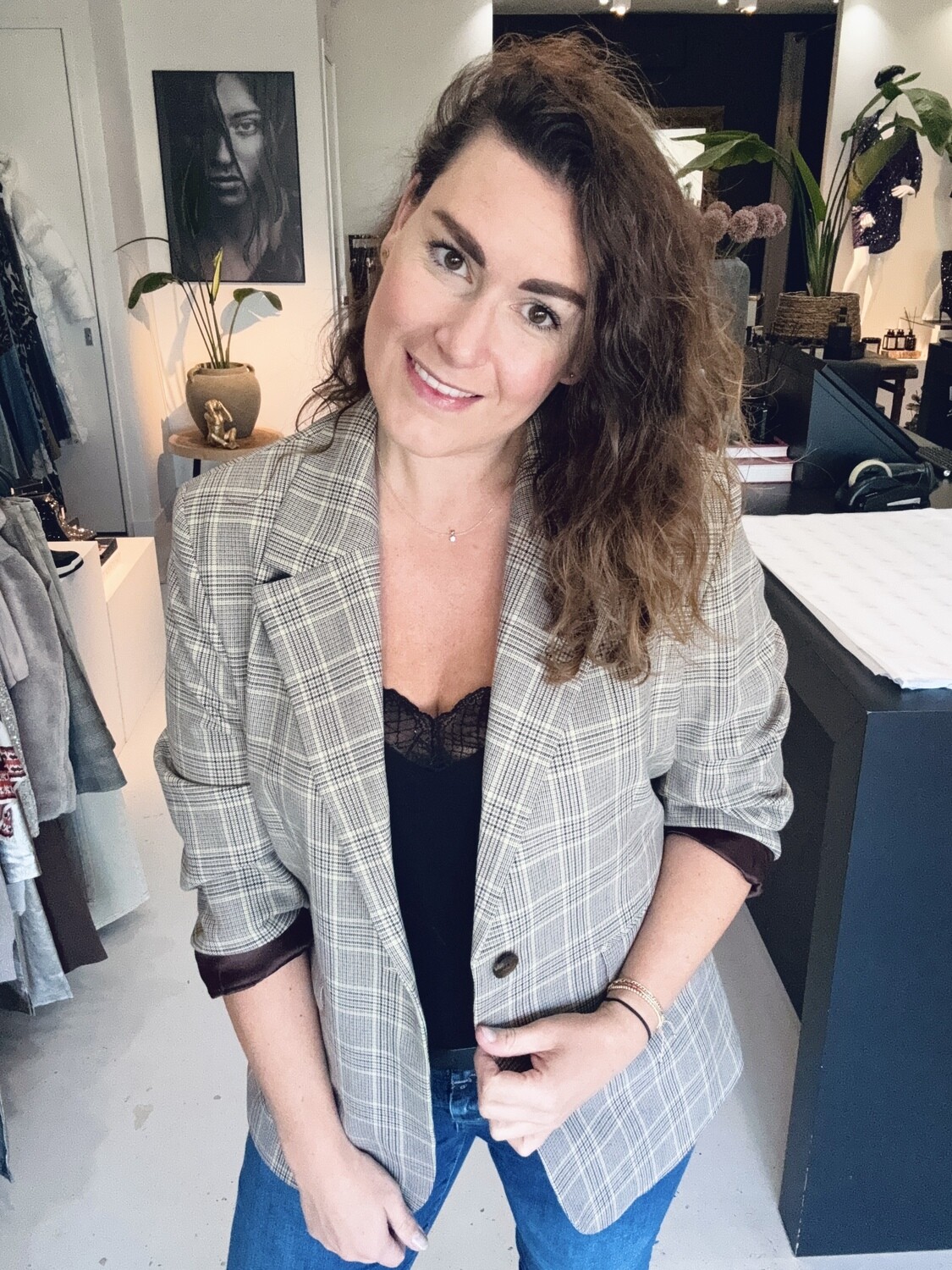 Samsoe Samsoe F21100157 bruin Haven Blazer 13103