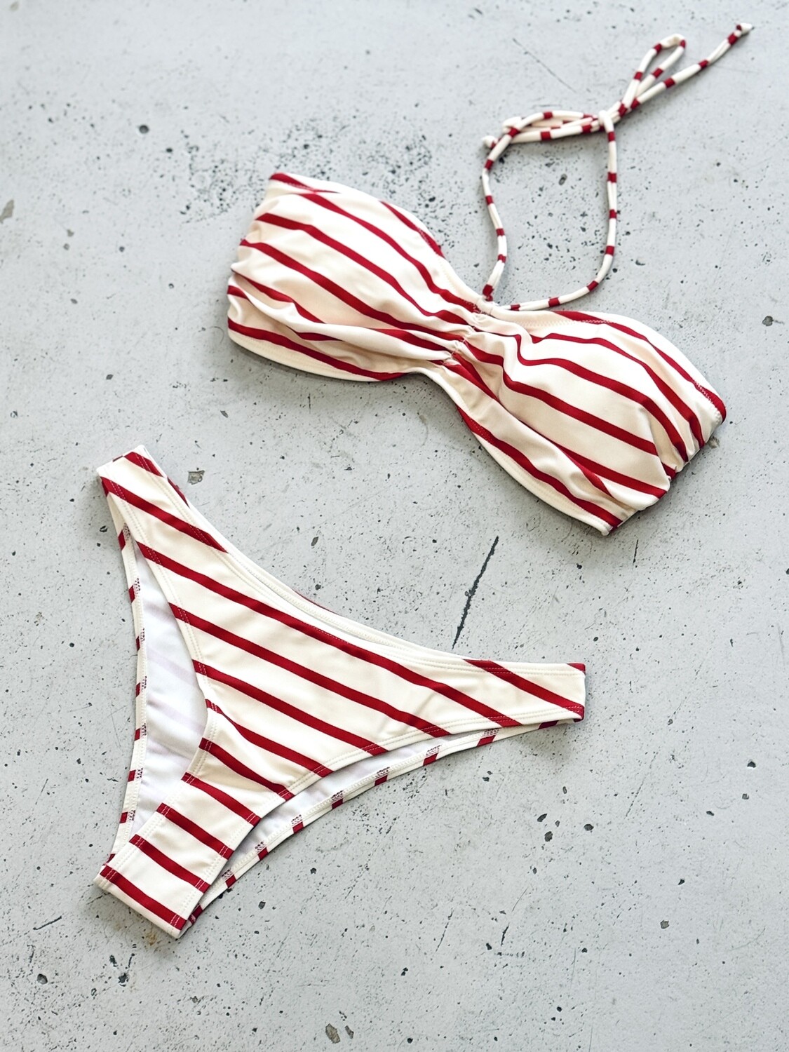 Sofie Schnoor Bikini Red Striped S241270, Size: XL