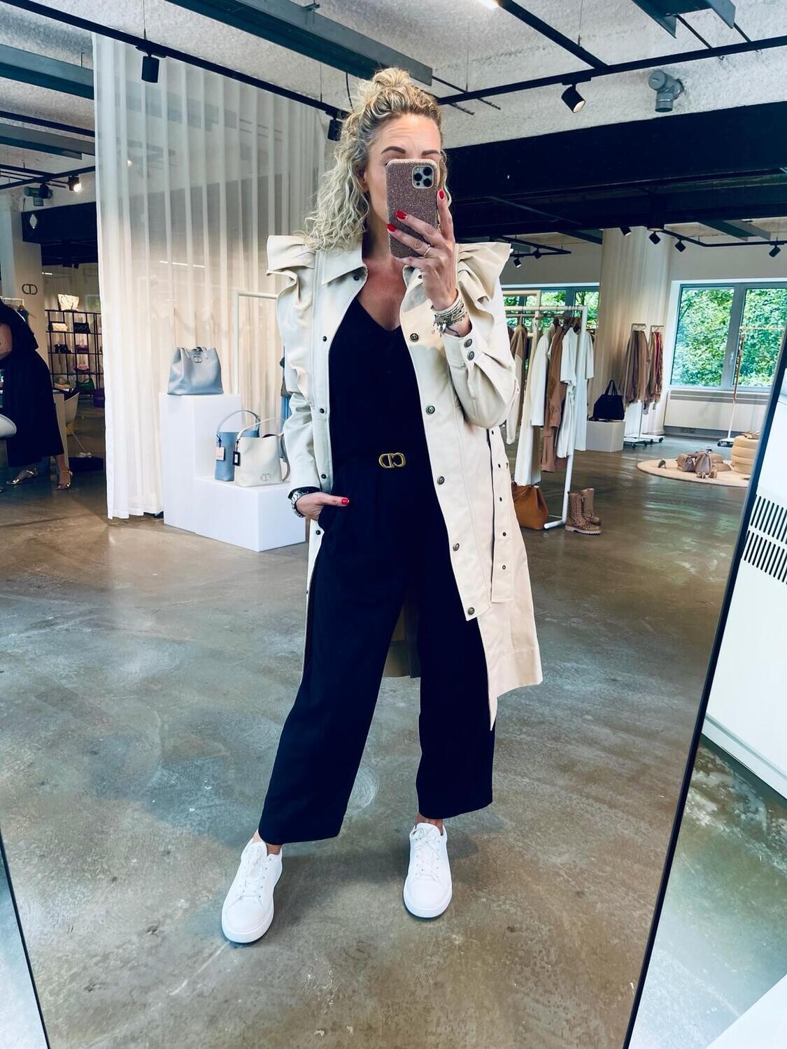 Twinset Gruppo Trench coat zand 241TP2230