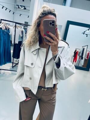 Closed cropped trench beige C97133-50P-22
