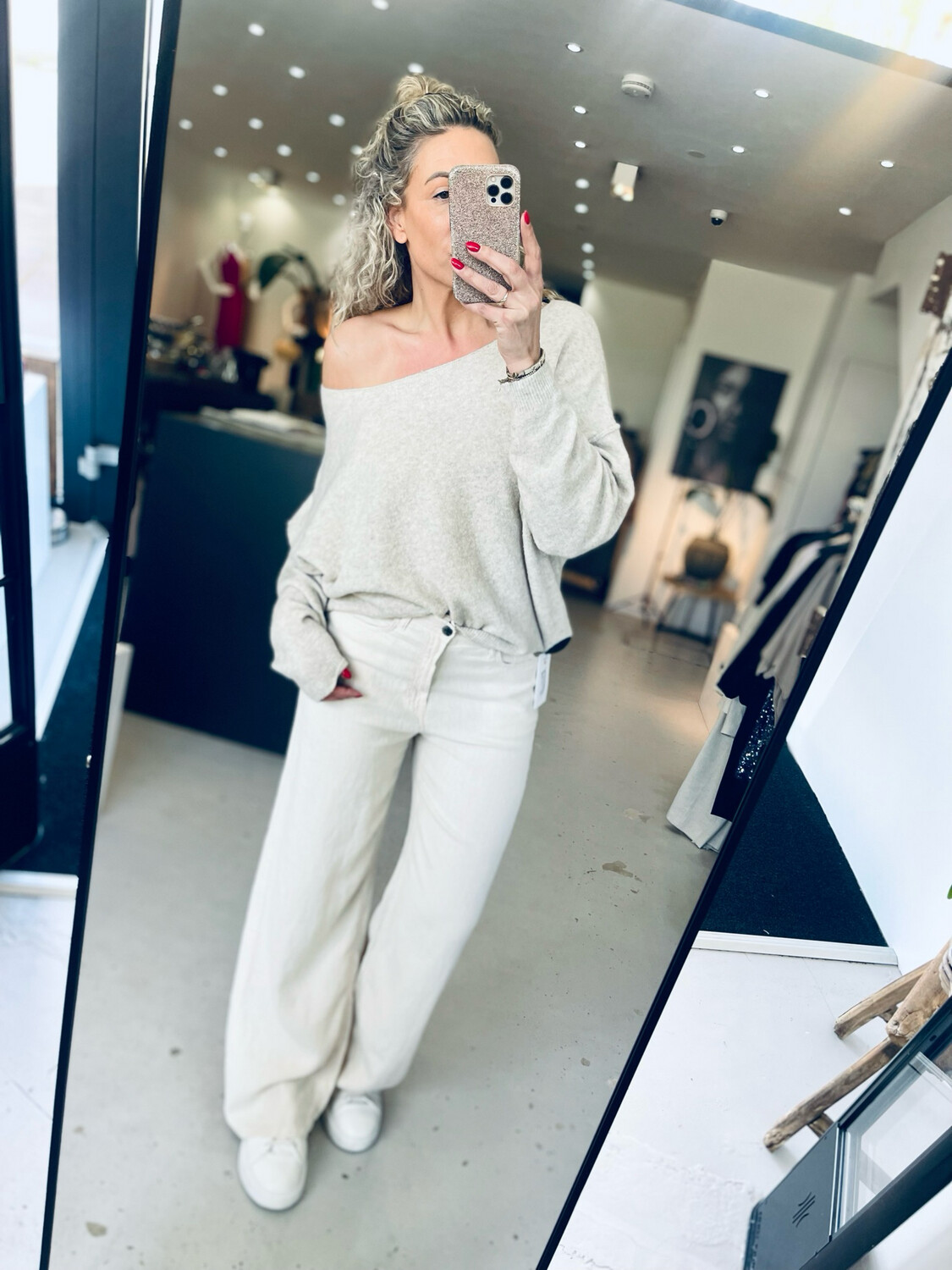 Lois Skater Loose pantalon ecru 3227-6649