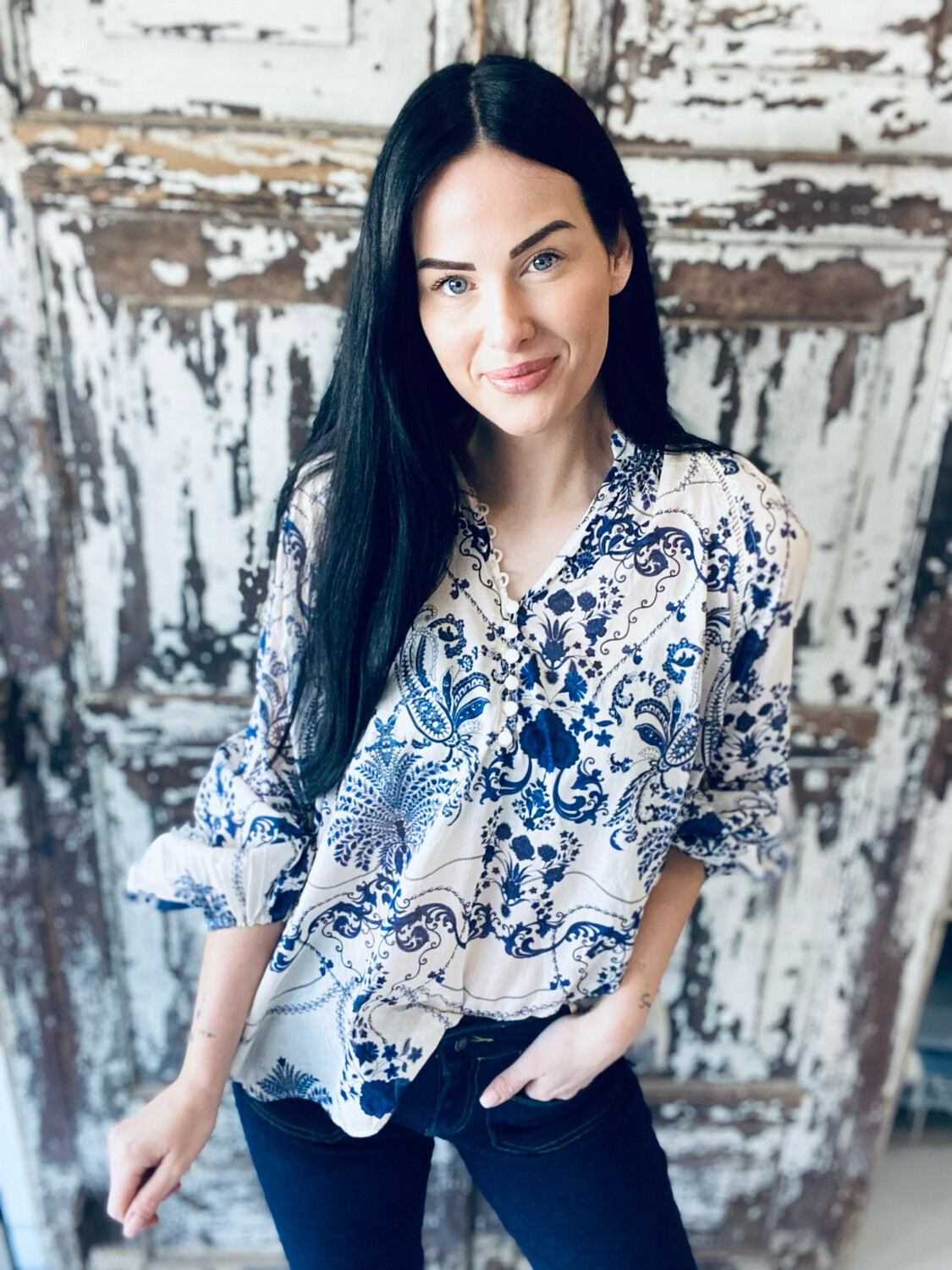 Devotion Twins LIDA blouse blauw 024008G