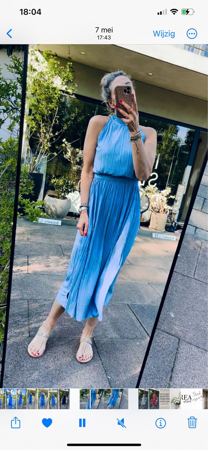 Samsoe Samsoe Uma dress 10167 Blue Heron F23200043