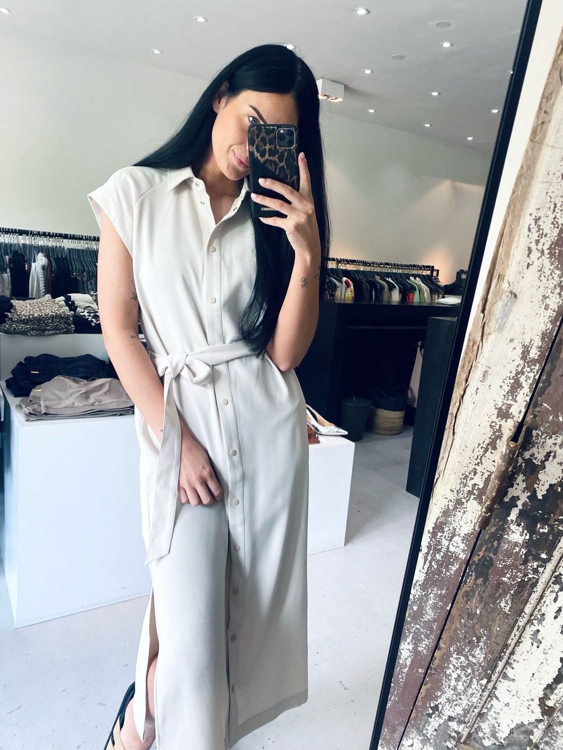 Dante6 D6Zadie shirt dress Whisper Chalk 241151