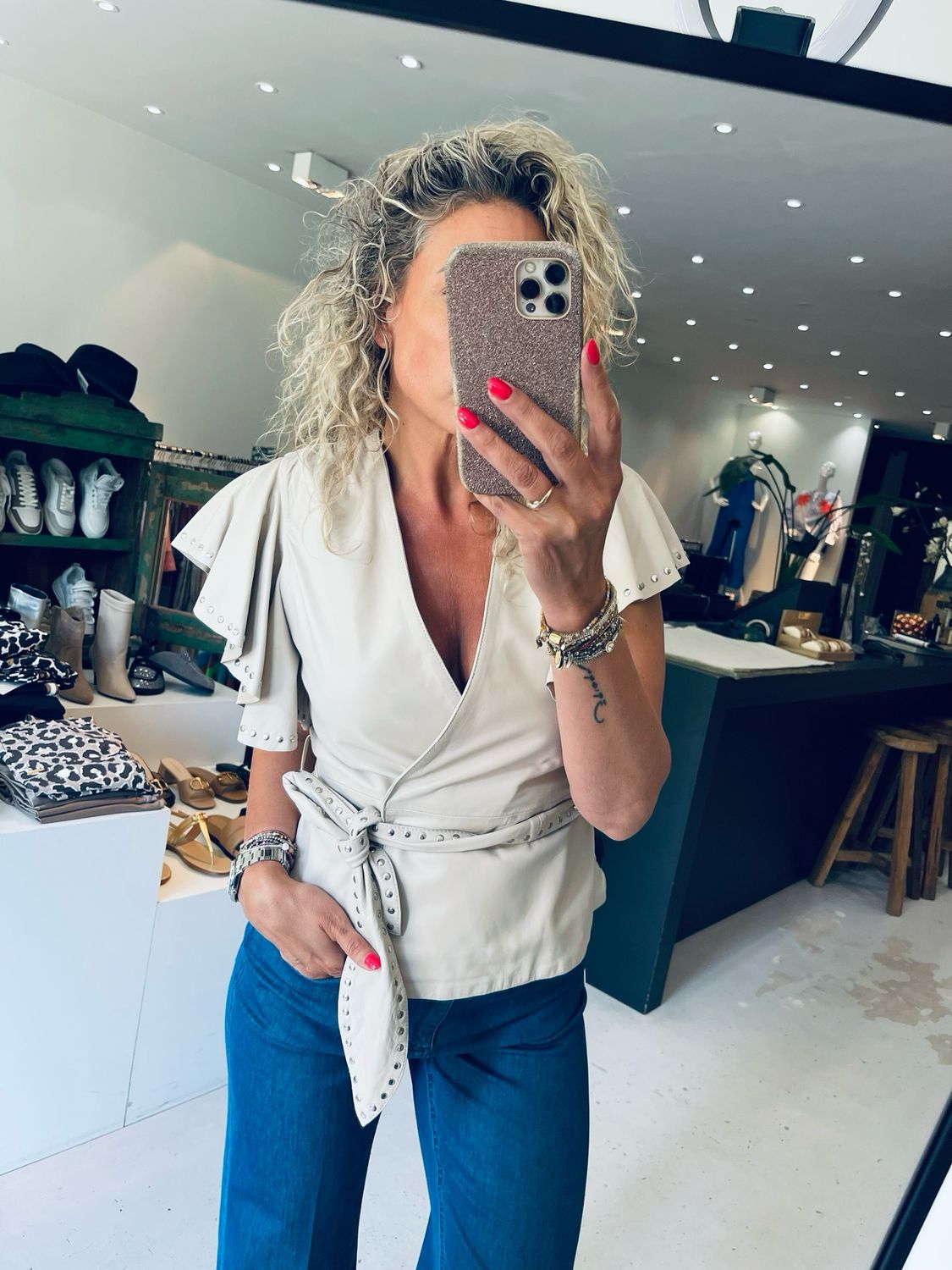 Ibana Tazara top Off White 302430008