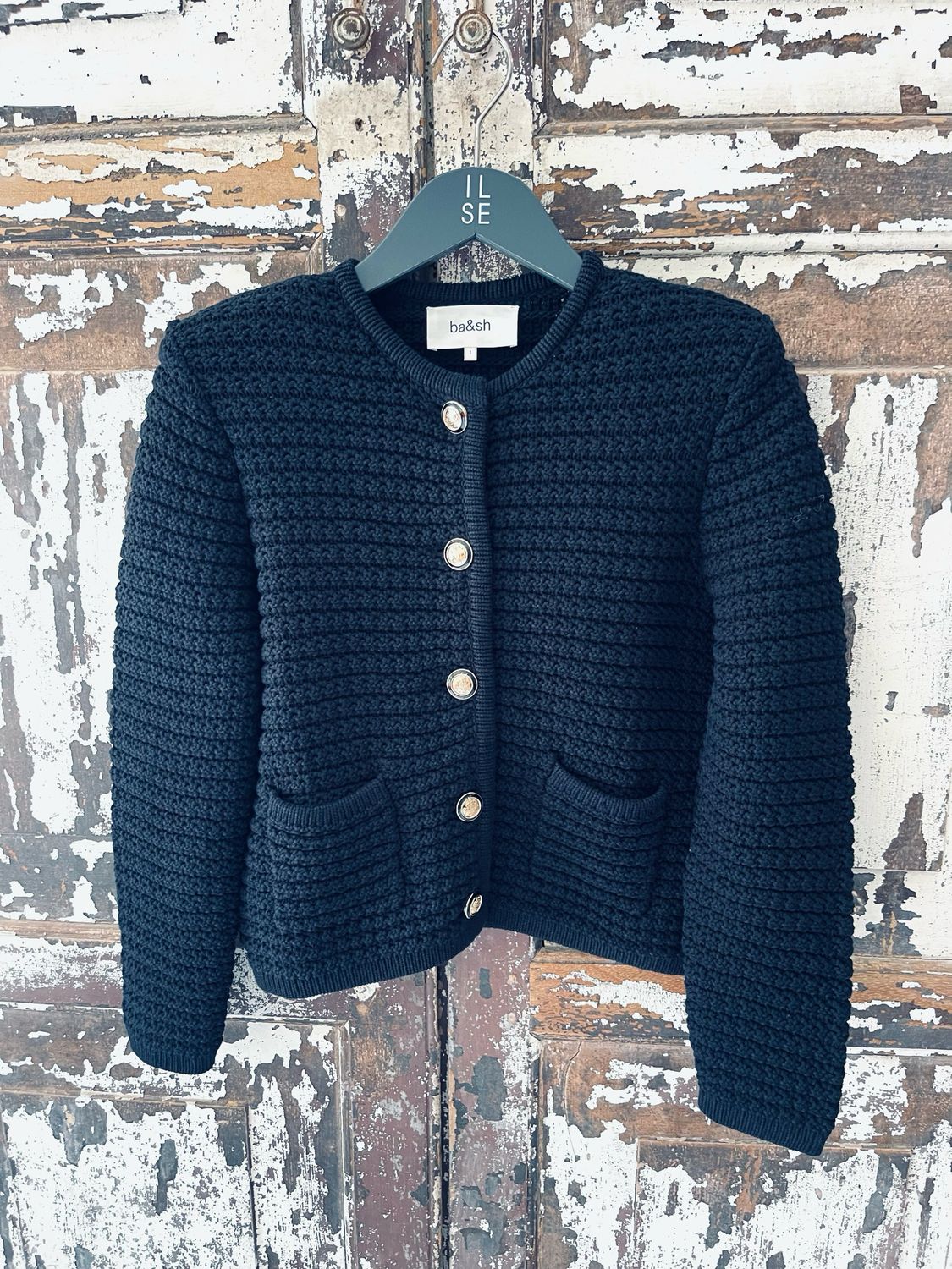 ba&amp;sh GILET GASPARD ZWART 1E24GASP