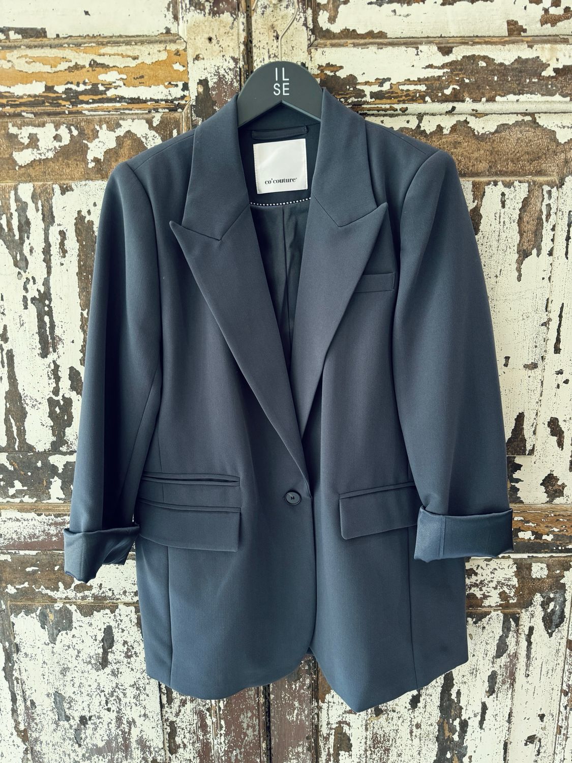 Co'couture VolaCC single oversized blazer Blauw 30050