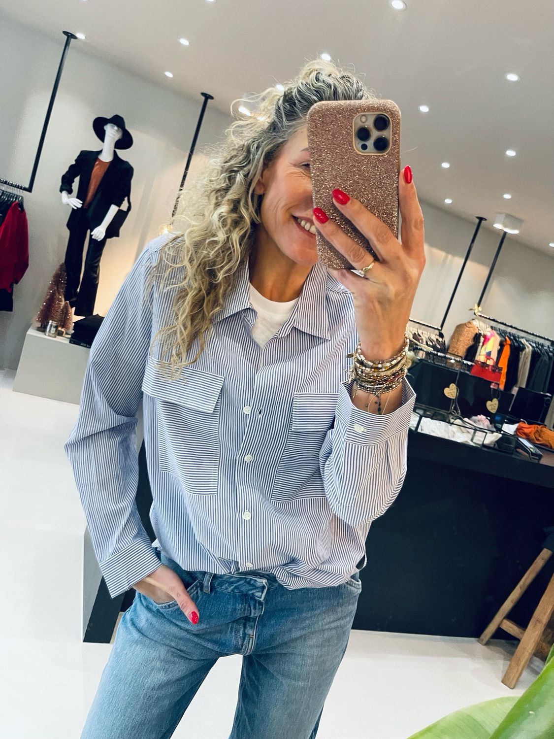 Vanessa Bruno Dim blouse Blauw 0HVA06-V09714