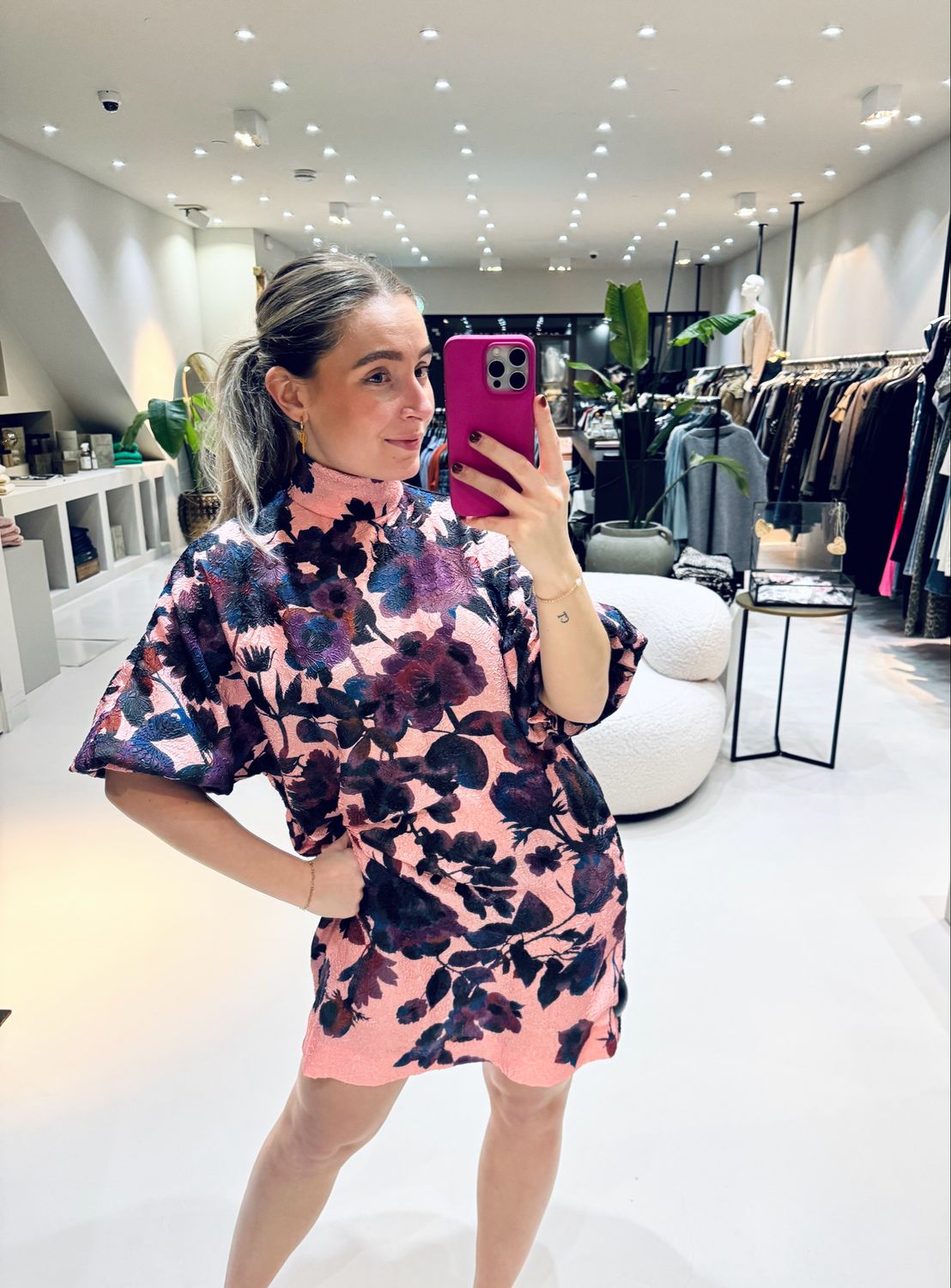 Essentiel Antwerp Oversized mini dress roze Heir