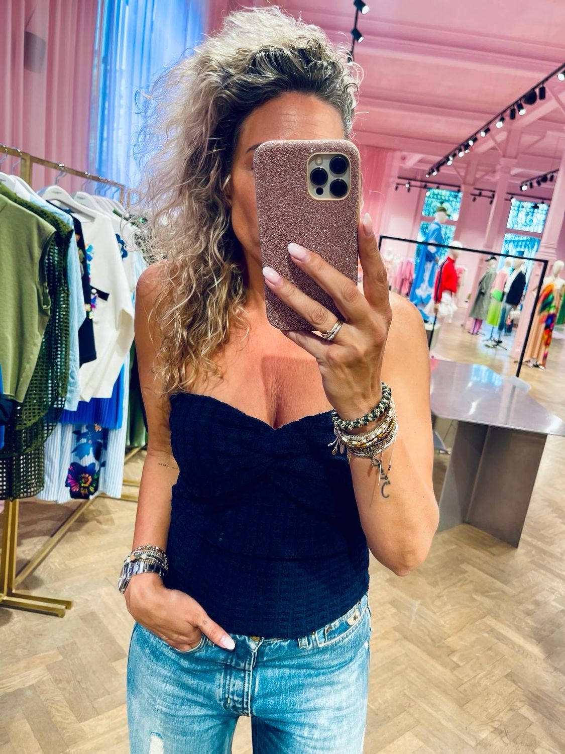 Essentiel Antwerp Knit top Blauw Hola