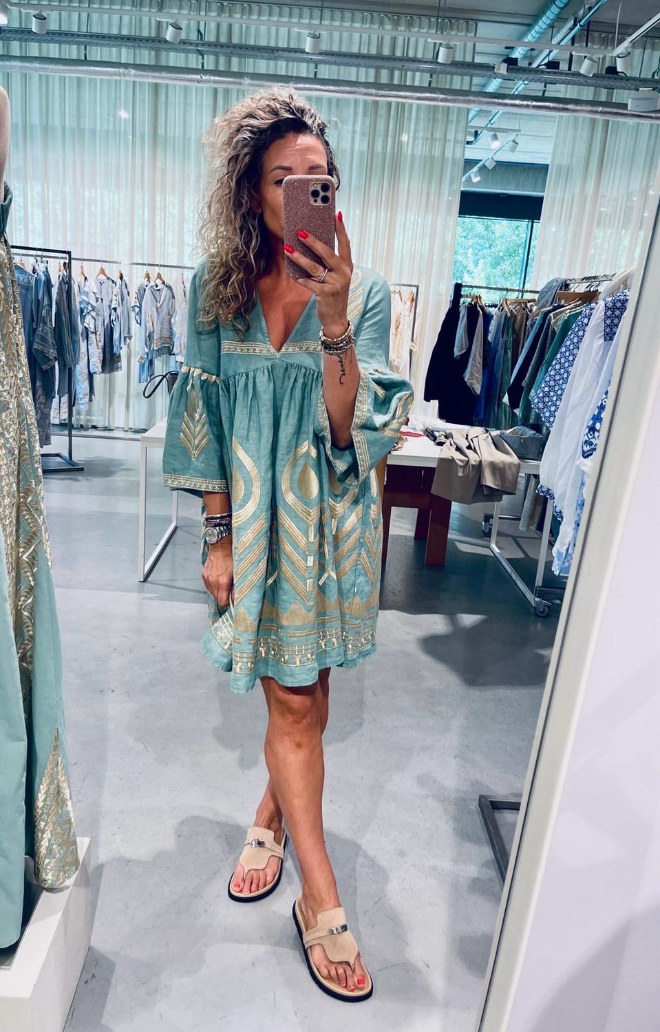 Greek Archaic Kori dress groen 11701