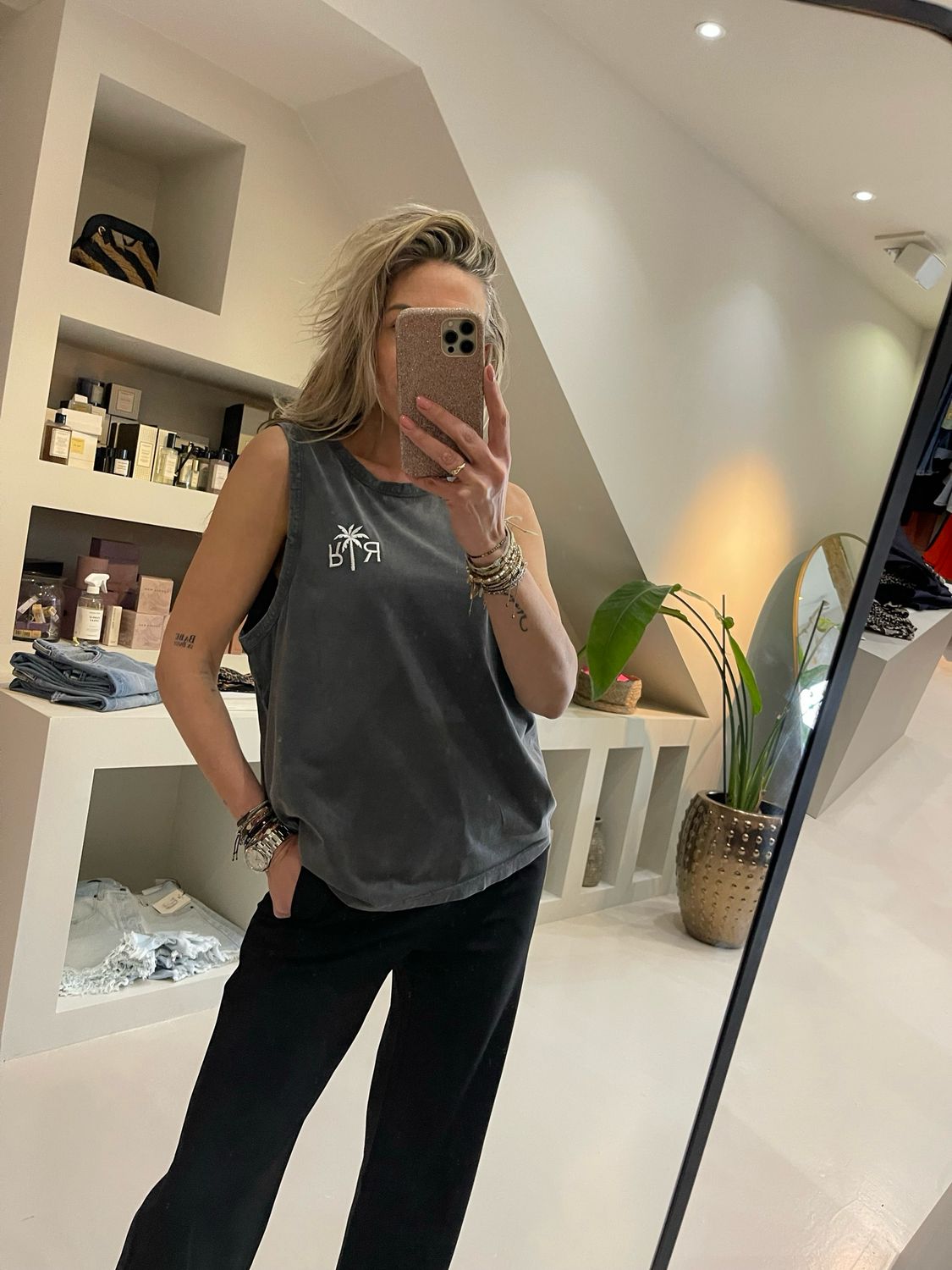 Raiine tanktop Grijs Haney