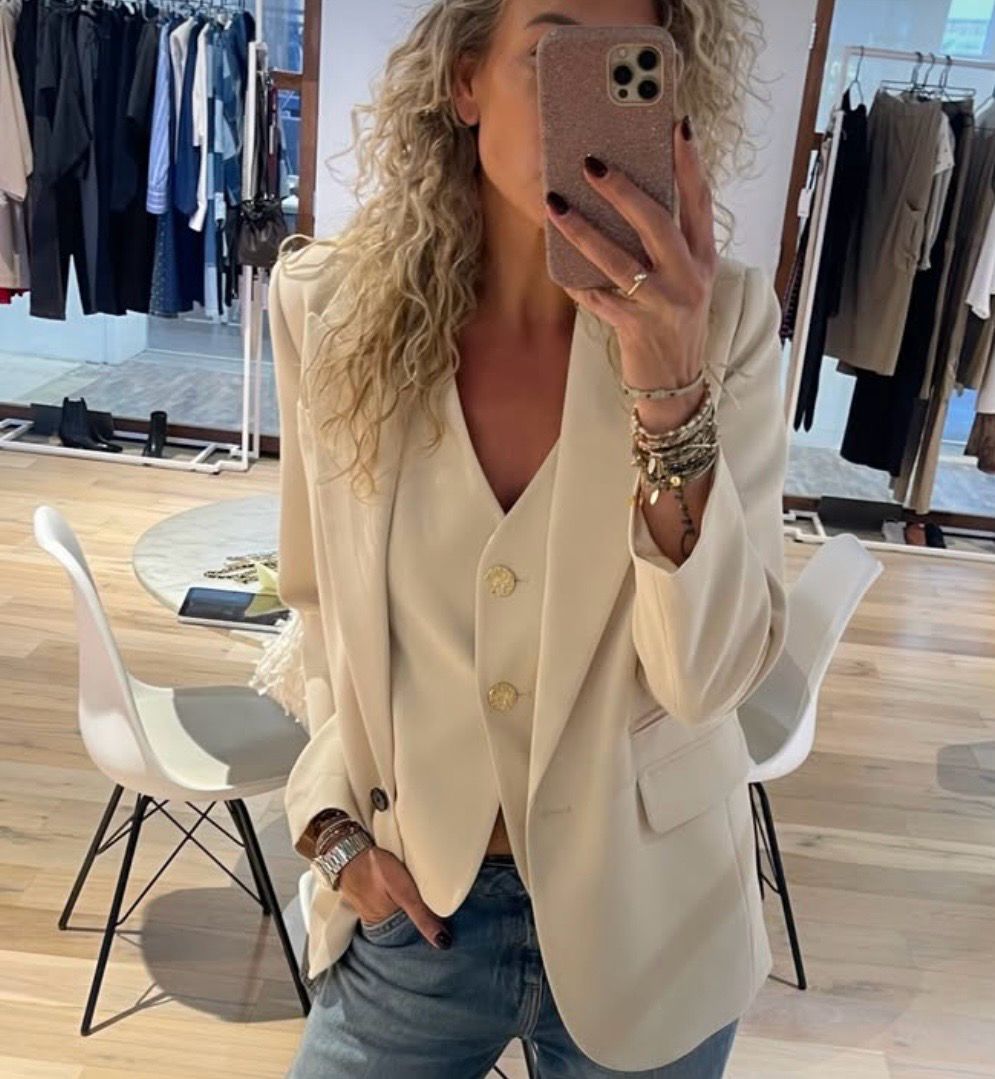 Co'couture single oversized blazer Off White 30050