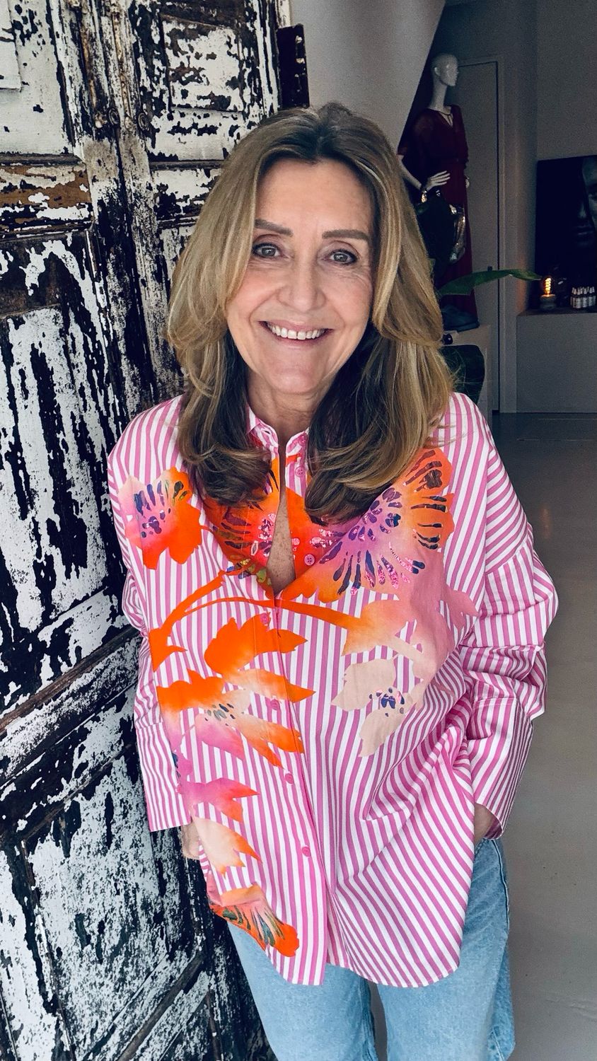 Essentiel Antwerp Foil print large blouse Multi Hibra