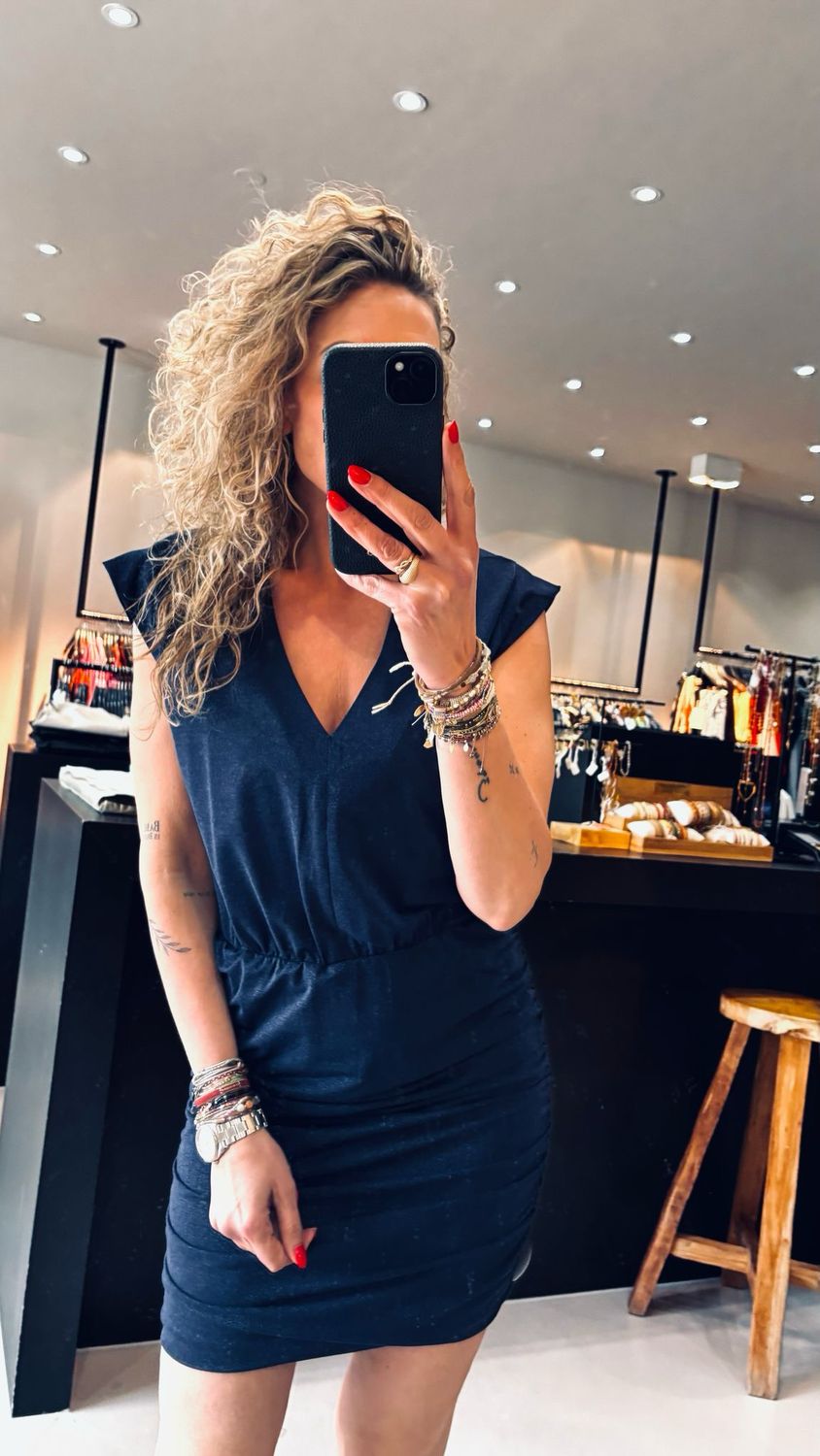Dante6 Iseri lurex mini dress Sapphire Blue 251700