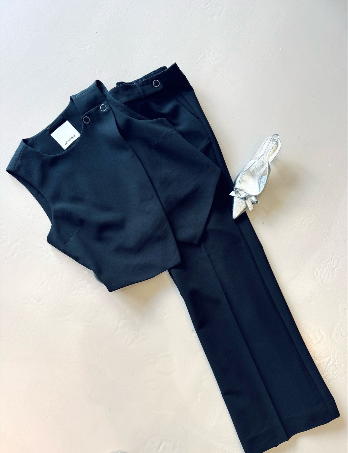 Co&#39;couture New Volacc wide LL pant Zwart 31489
