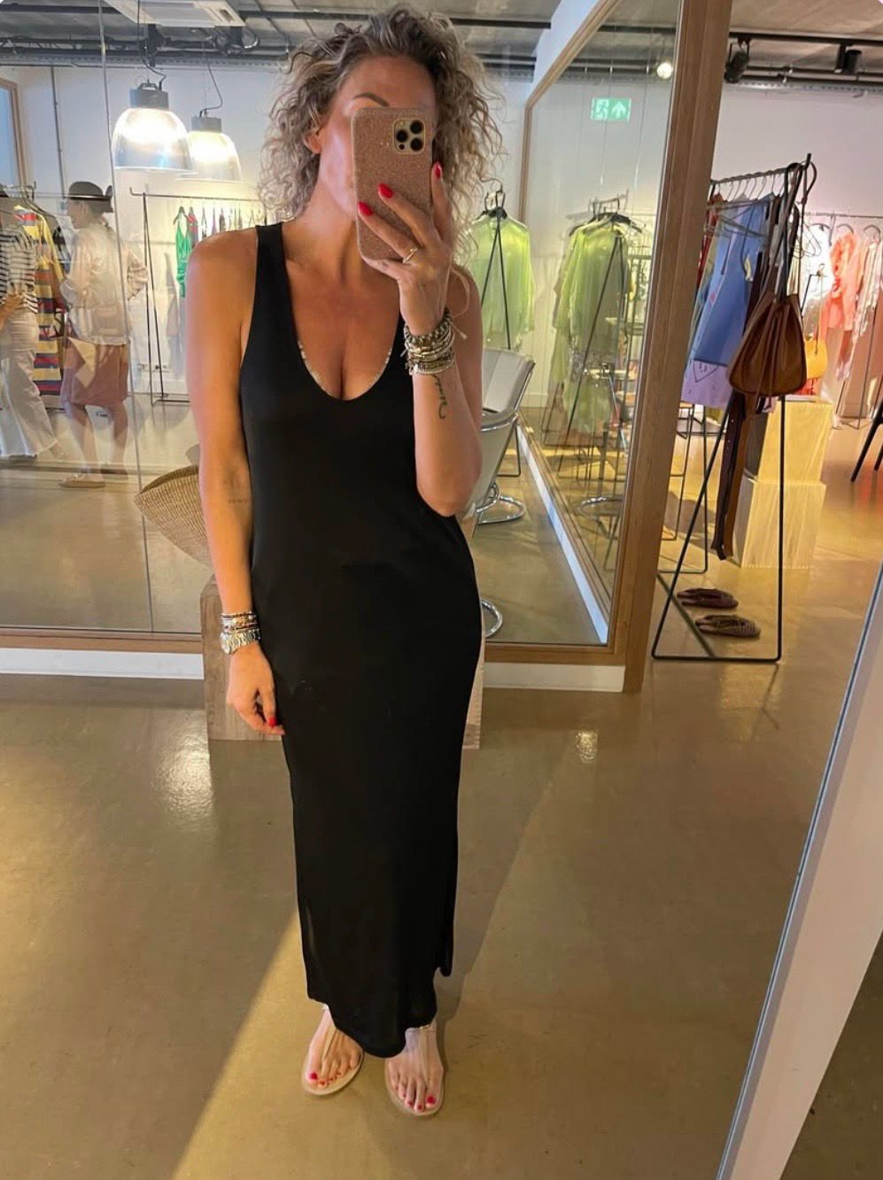 Raiine Fluid dress Zwart Cho