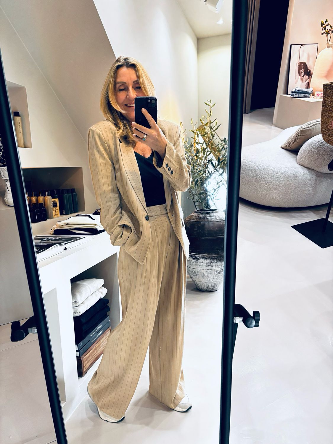 Sofie Schnoor LENNONSW BLAZER Light Brown Striped S251305