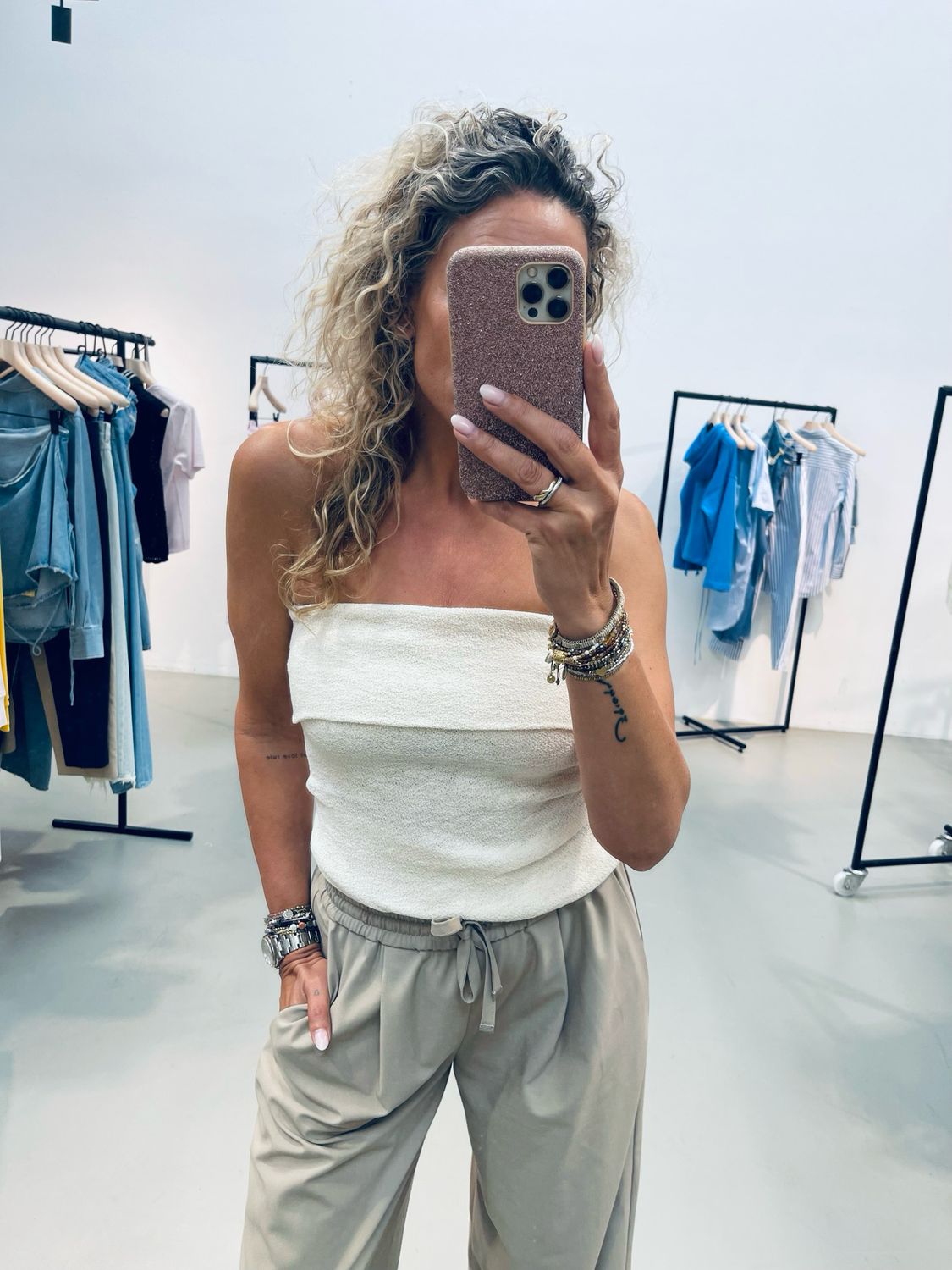 Closed bandeau top Dune beige C95068-43E-22