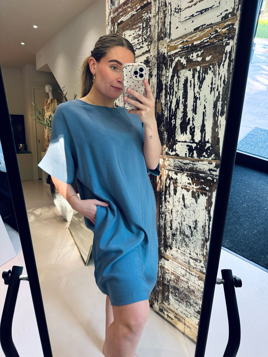 Bruuns Bazaar CressBBgigi dress blauw BBW3477N