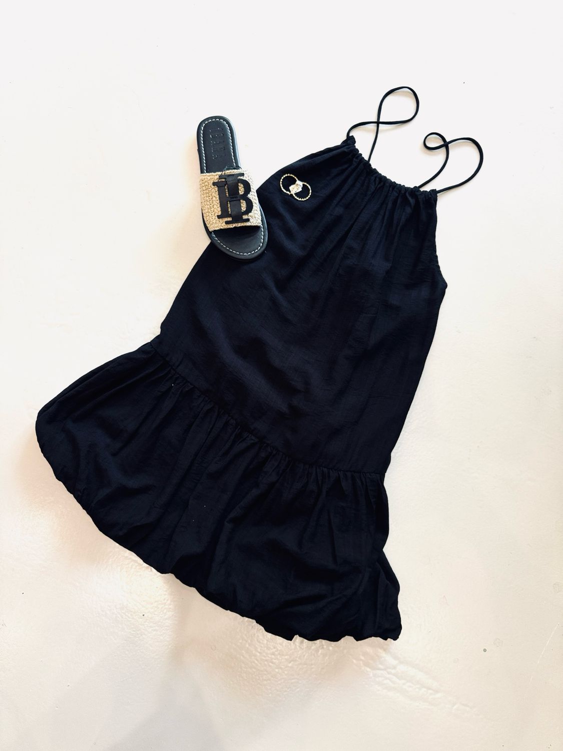 Co&#39;couture HeraCC Balloon Halter Dress Zwart 31542