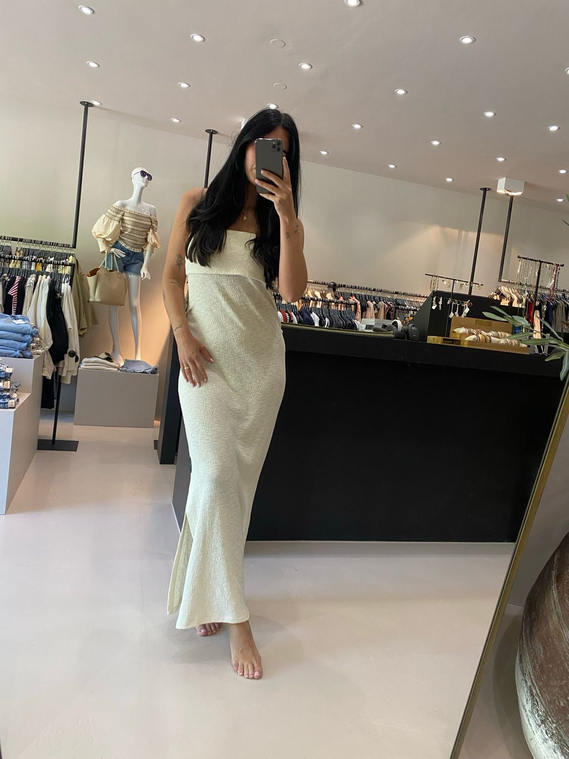 Closed bandeau dress Dune beige C98068-43E-22