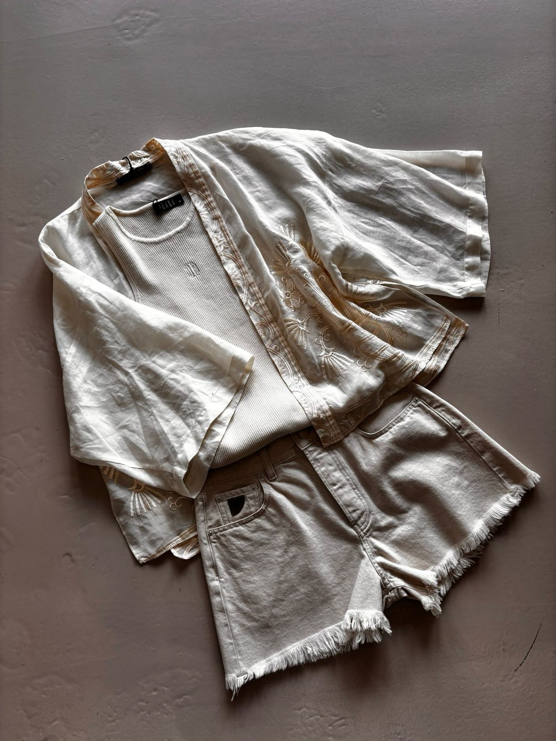 Greek Archaic Kori vest Off White S25k-460112