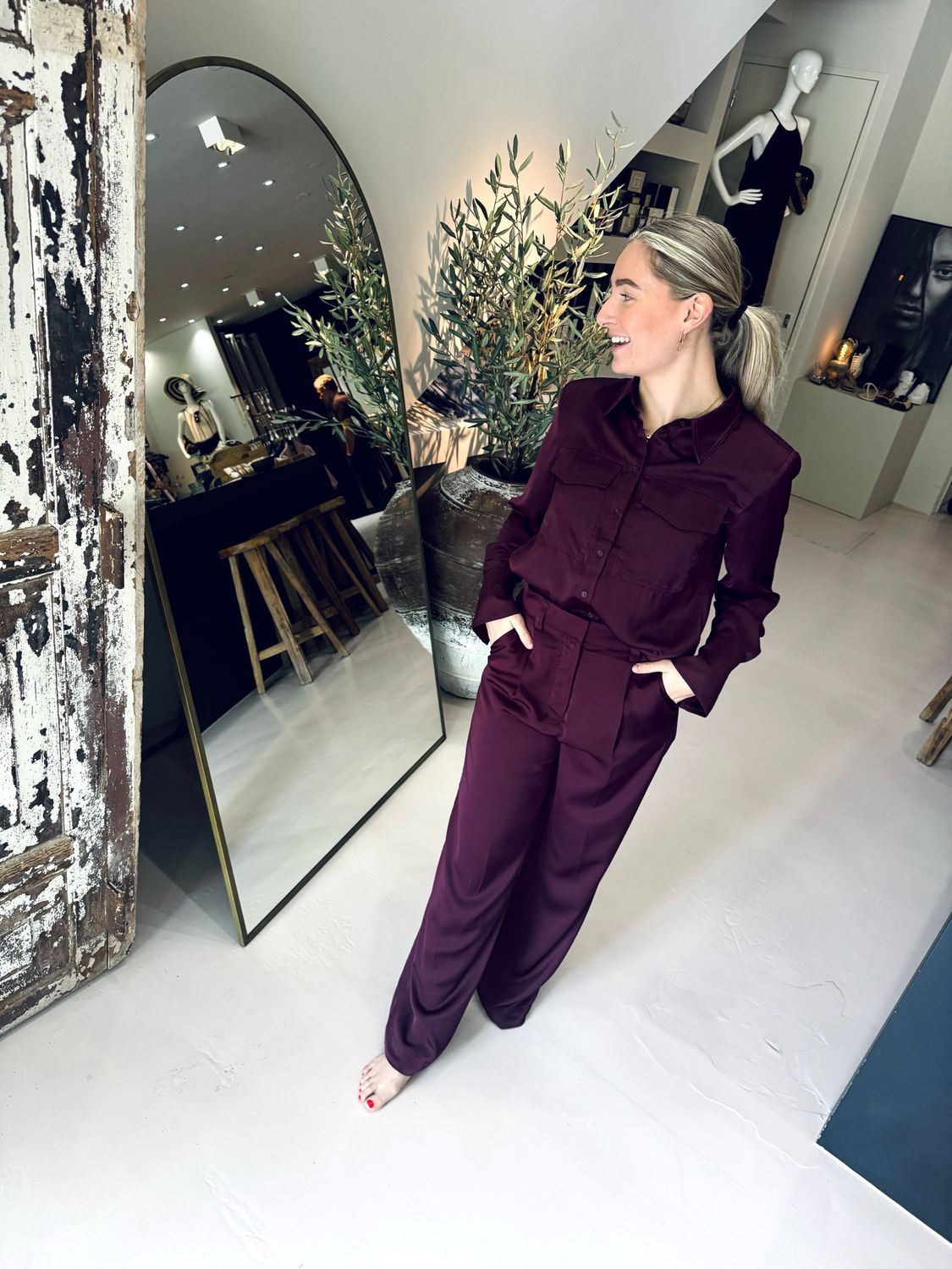 ba&amp;sh Canoli shirt Bordeaux 1H25CANO