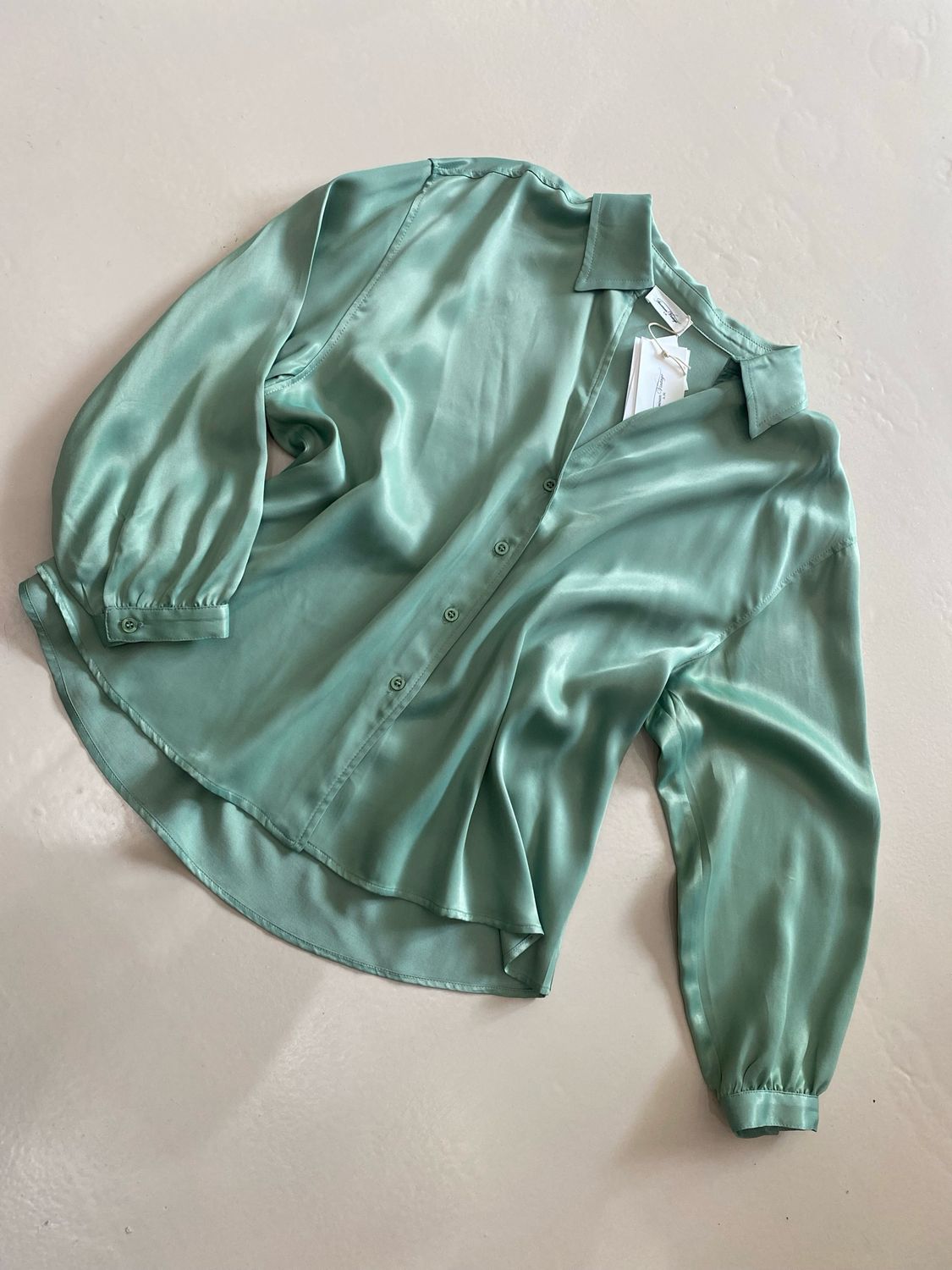 American Vintage CHEMISE ML US SAUGE UNY06AE25