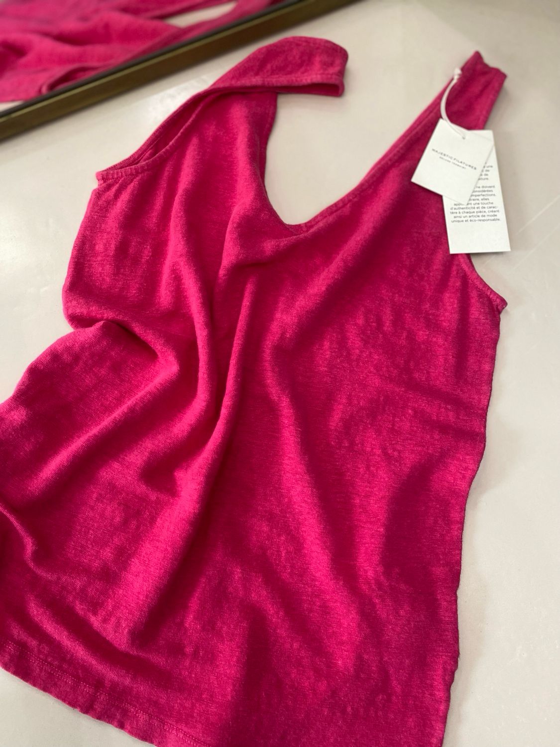 Majestic Filatures Debardeur tanktop Roze MGD011-FDE022