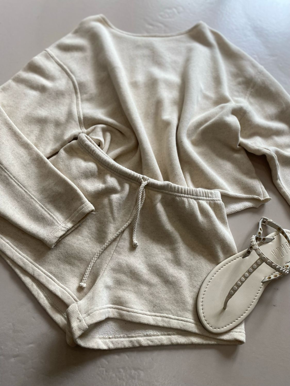 American Vintage SWEAT COURT ECRU CHINE ITO03AE25
