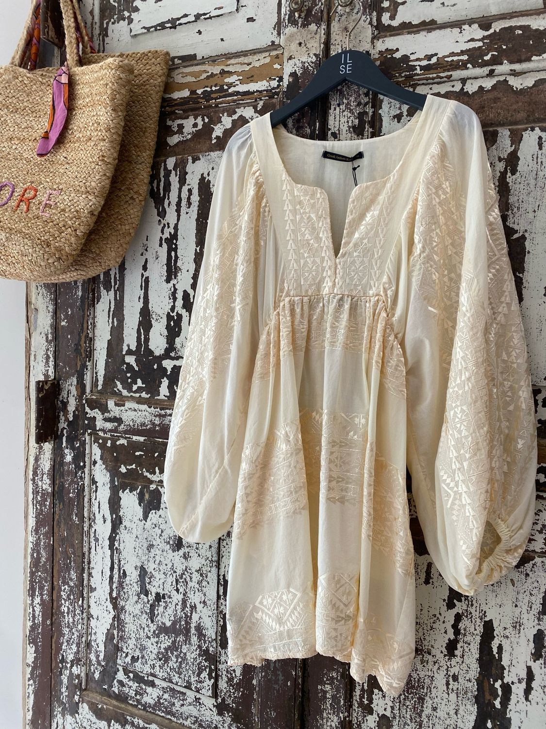 Greek Archaic Kori dress Off White s25k-330441