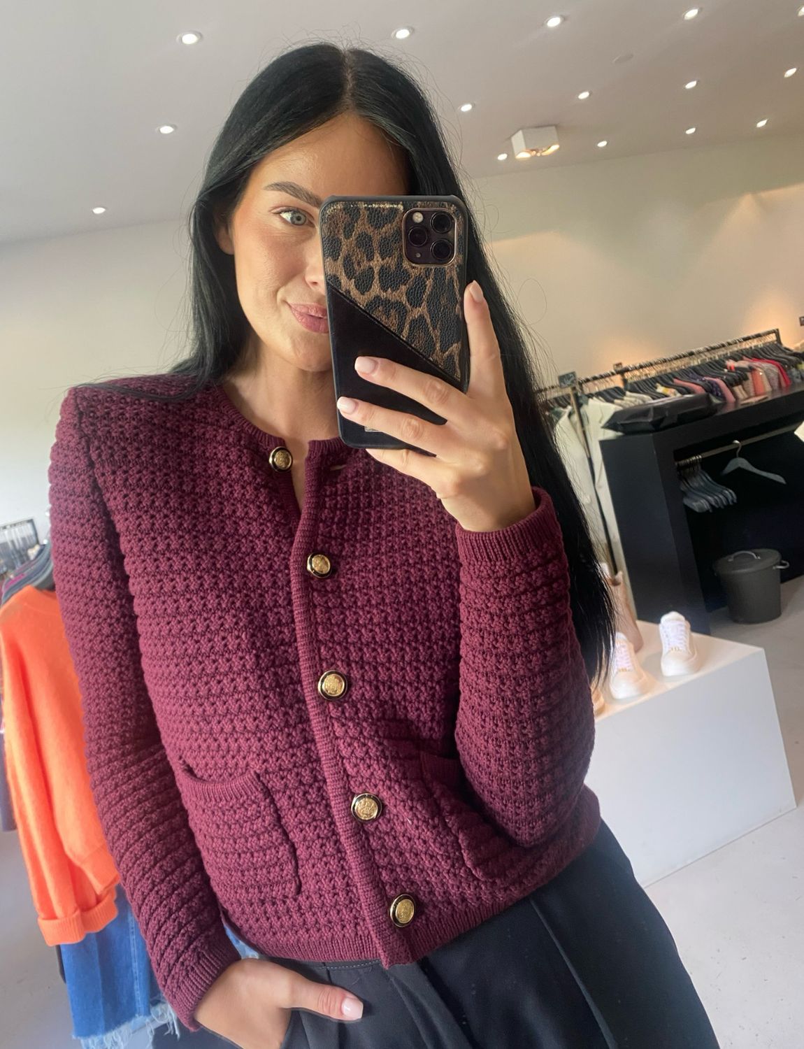 ba&amp;sh Cardigan Gaspard Bordeaux 1H24GASP