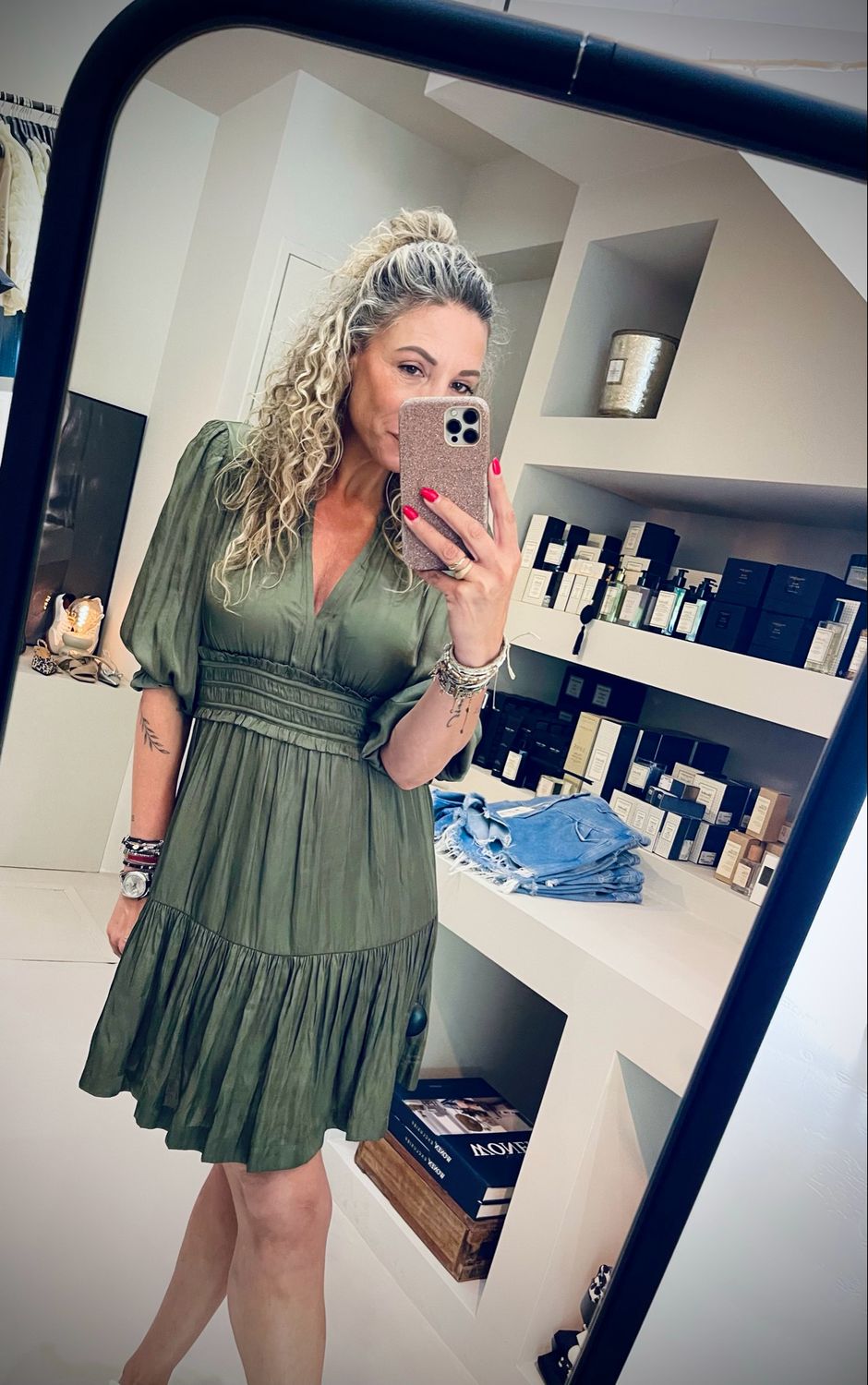 ba&amp;sh Cyrillia dress Groen 1H25CYRI