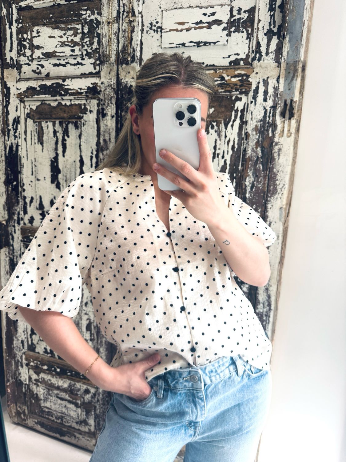 Co&#39;couture DilanCC dot SS v-shirt Multi 35869