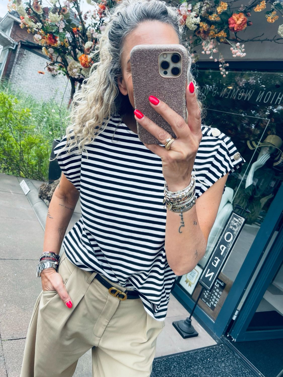 Sofie Schnoor BAYSW T-SHIRT Black striped S251190