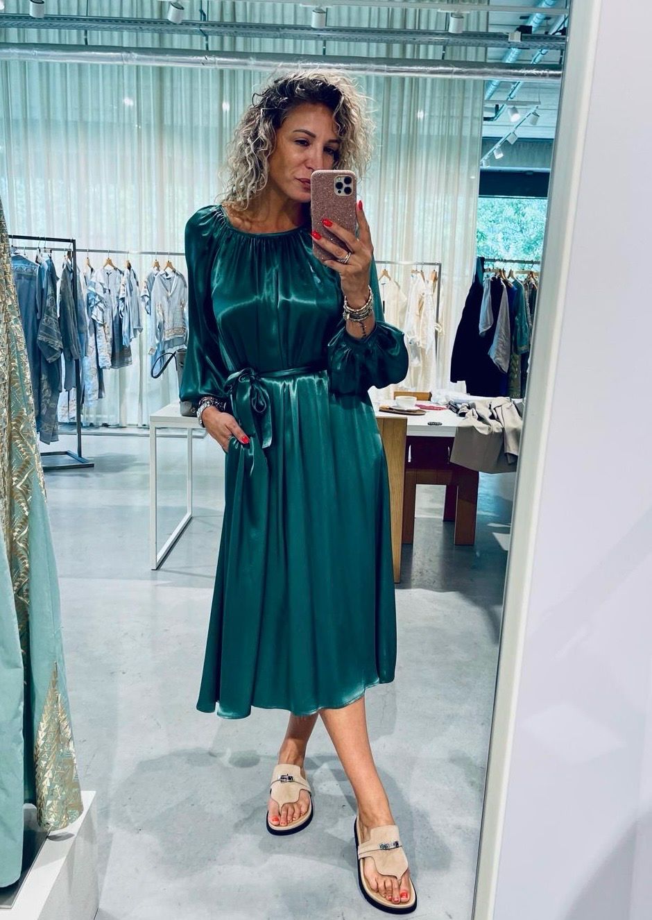 Greek Archaic Kori dress groen 130522 Greek Archaic Kori dress groen 130522