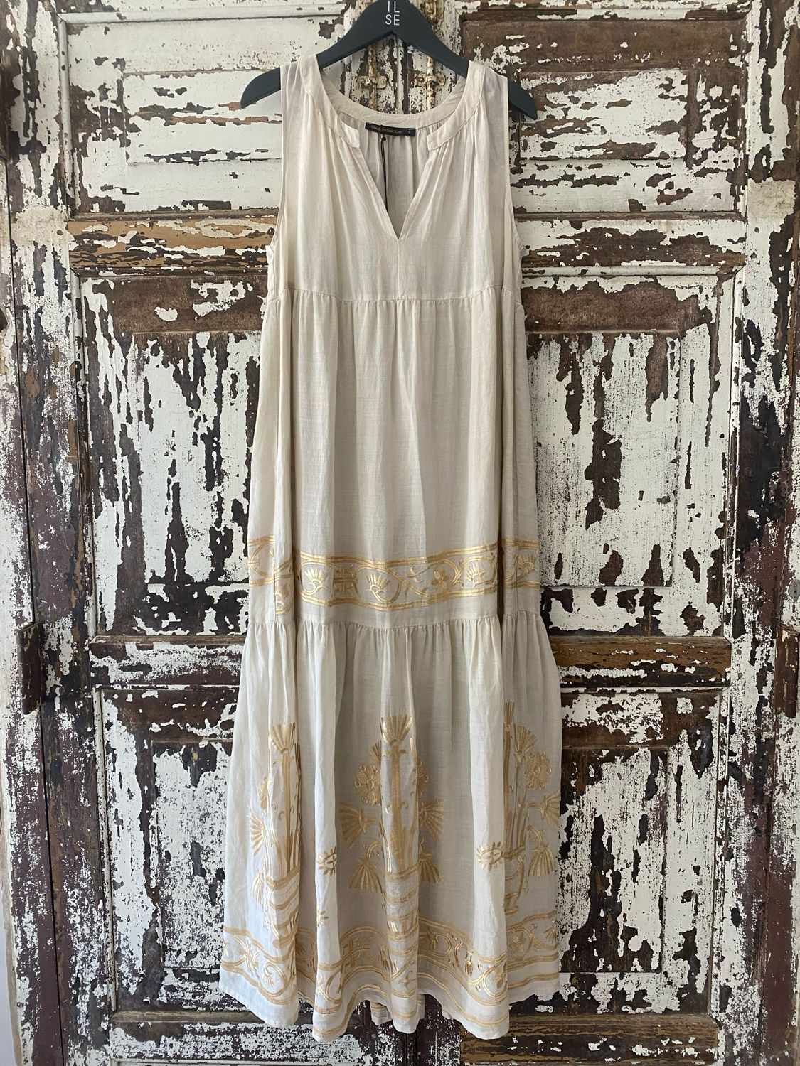 Greek Archaic Kori dress long beige s25k-430752 Greek Archaic Kori dress long beige s25k-430752