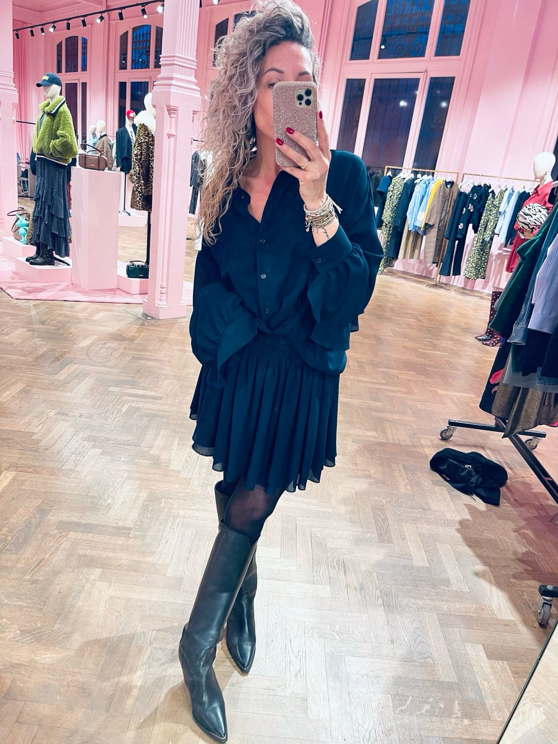 Essentiel Antwerp Oversized Shirt D.blauw IFIRE